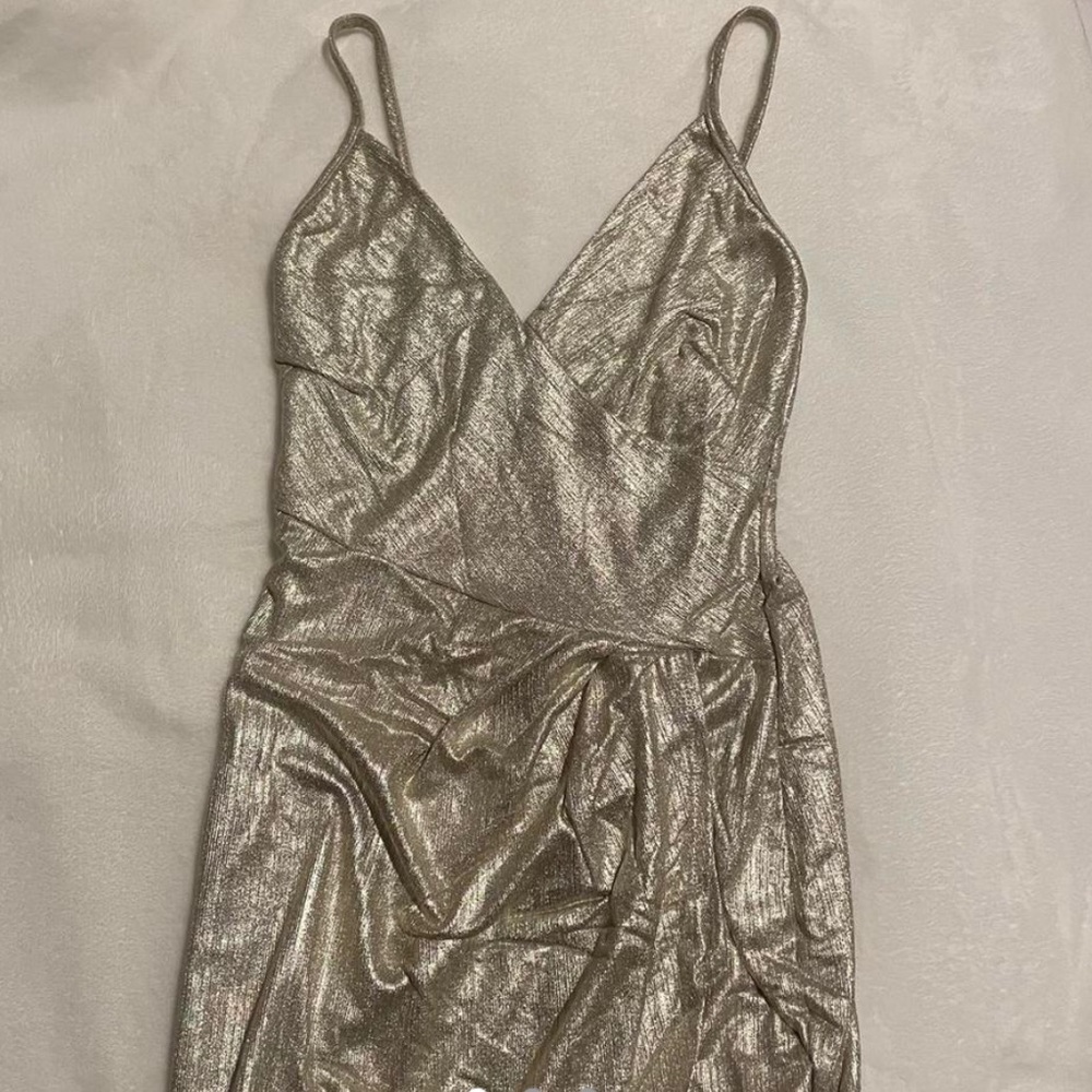 gold dress
